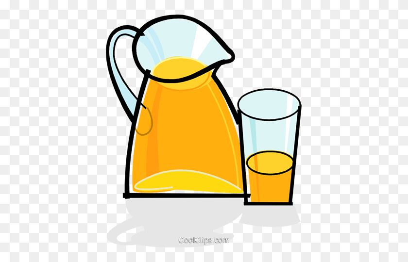 403x480 Pitcher Full Of Juice Royalty Free Vector Clip Art Illustration - Pitcher Clipart