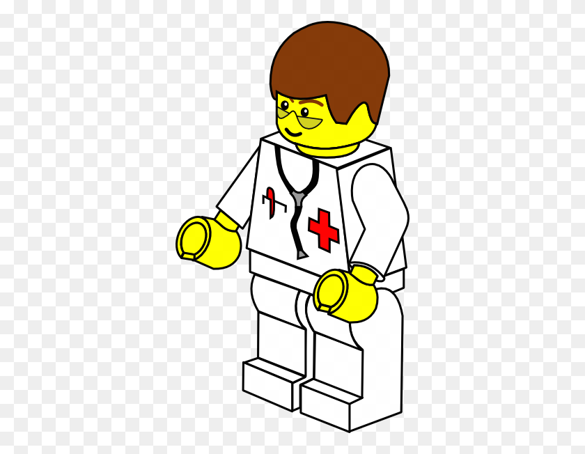 336x592 Pitr Lego Town Doctor Clip Art Free Vector - Town Clipart