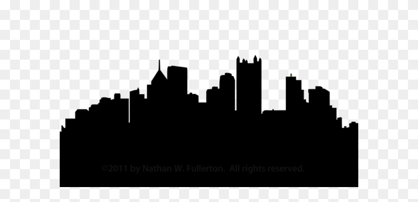 600x346 Pittsburgh Skyline Silhouette Dpi Free Images - City Silhouette PNG