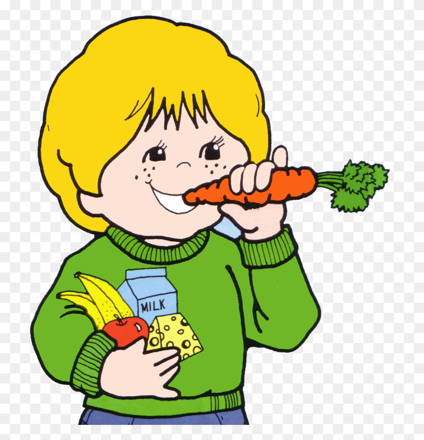 721x812 Pix For Healthy Meal Clipart - Kids Eating Lunch Clipart