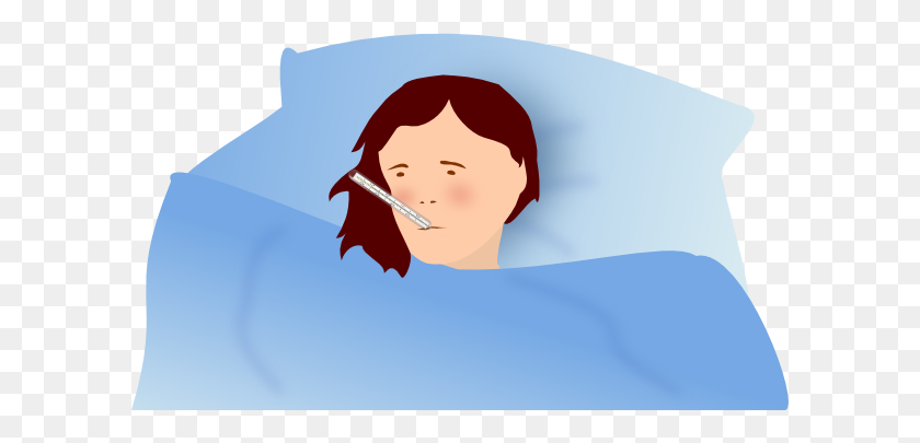 600x345 Pix For Sick Person Cl - Person In Bed Clipart
