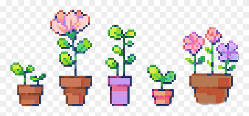 1256x536 Пиксель Эстетические Растения Зеленые Растения В Tumblr Гранж Роз - Пиксельный Клипарт