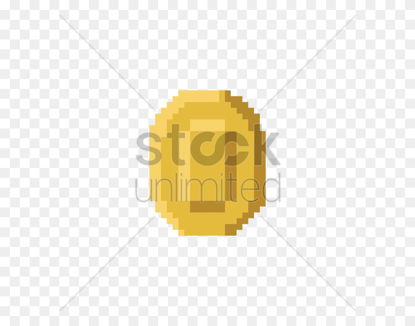 600x600 Pixel Art De La Moneda De Imagen Vectorial - Pixel Coin Png