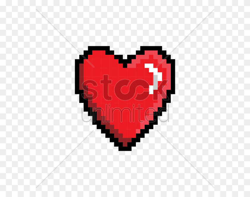 600x600 Pixel Art Corazón De Imagen Vectorial - Pixel Corazón Png