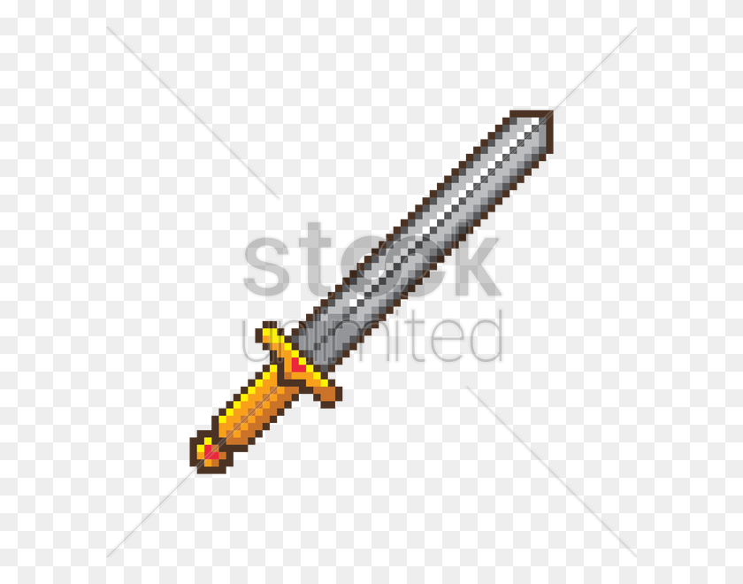 600x600 Pixel Art Sword Vector Image - Sword Vector PNG