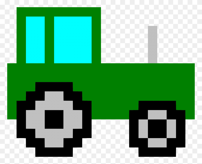 2400x1920 Pixel Art Tractor Iconos Png - Pixel Art Png