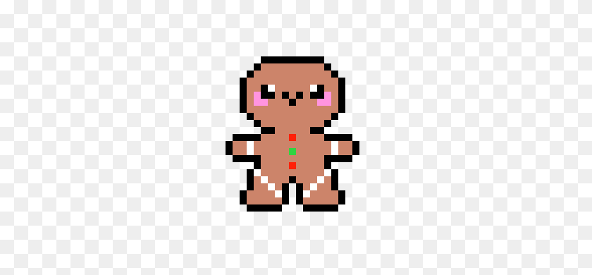 260x330 Pixel Gingerbread Man Pixel Art Maker - Gingerbread Man PNG