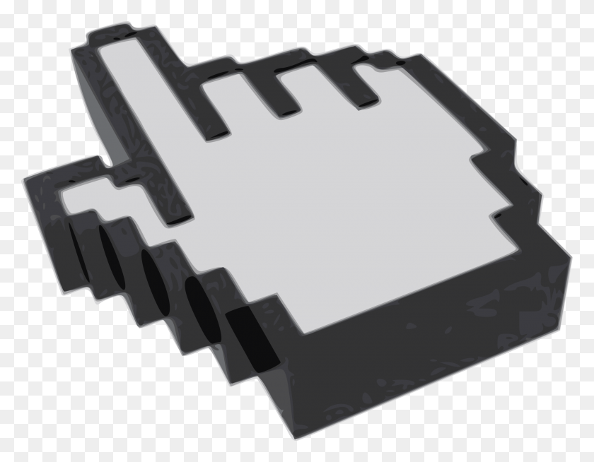 2400x1830 Пиксельный Курсор В Виде Руки Прозрачный Png - Пиксель Png