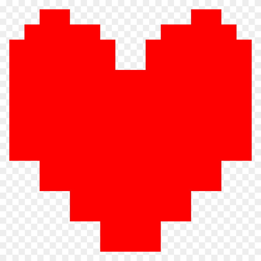 1024x1024 Pixel Heart Rojo - Pixel Heart Png