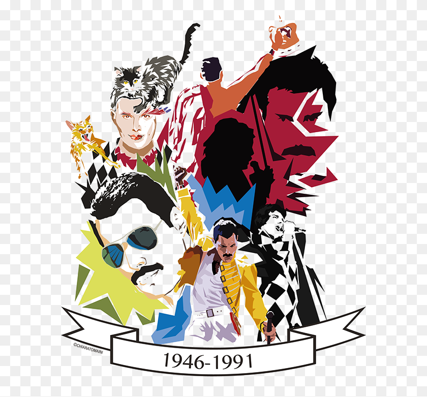 600x721 Pixel Monster Hermosas Ilustraciones Tributo A Freddie - Freddie Mercury Clipart