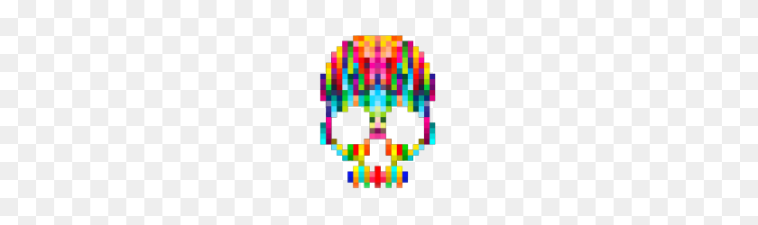 190x190 Pixel Skull Cool Design - Diseño Fresco Png