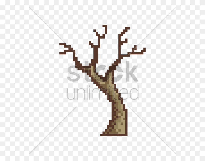 600x600 Pixelated Bare Tree Vector Image - Bare Tree PNG
