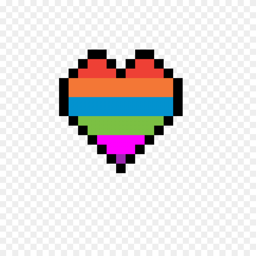 1200x1200 Pixilart - Rainbow Heart PNG