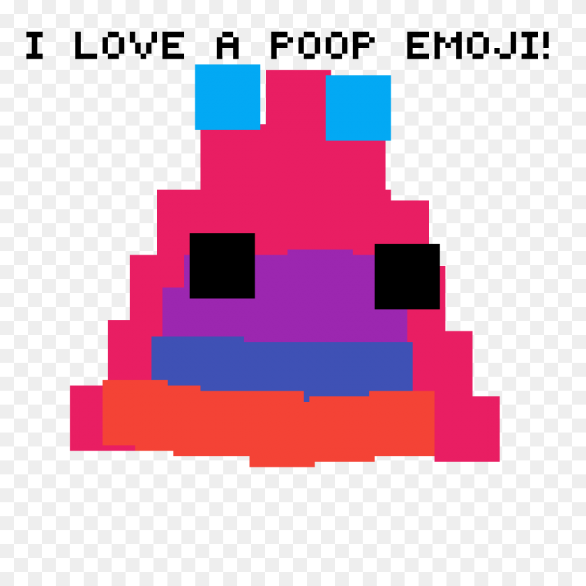 1200x1200 Pixilart - Rainbow Poop Emoji PNG