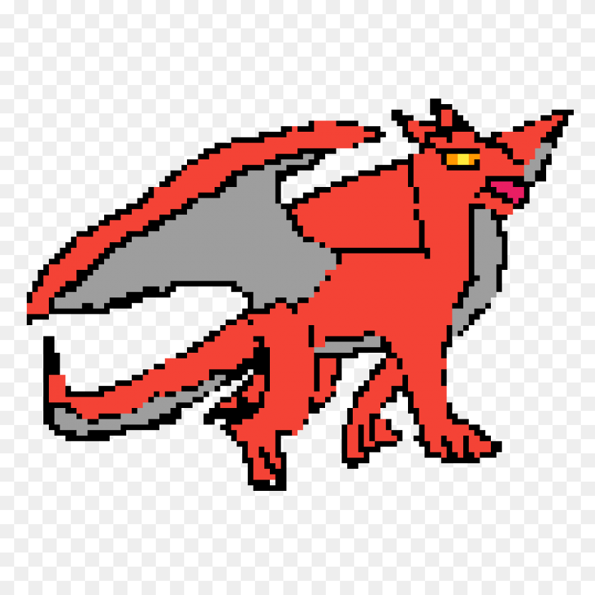 1200x1200 Pixilart - Dragón Rojo Png
