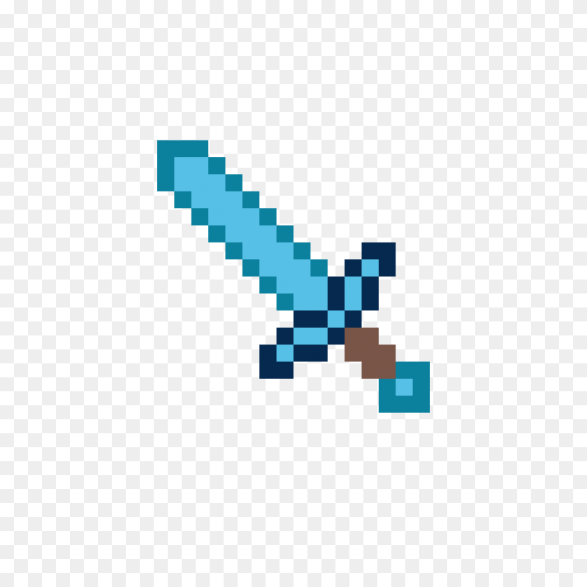 1184x1184 Pixilart - Minecraft Diamond Sword PNG