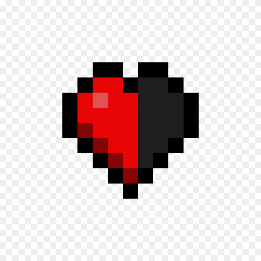 1184x1184 Pixilart - Minecraft Heart PNG