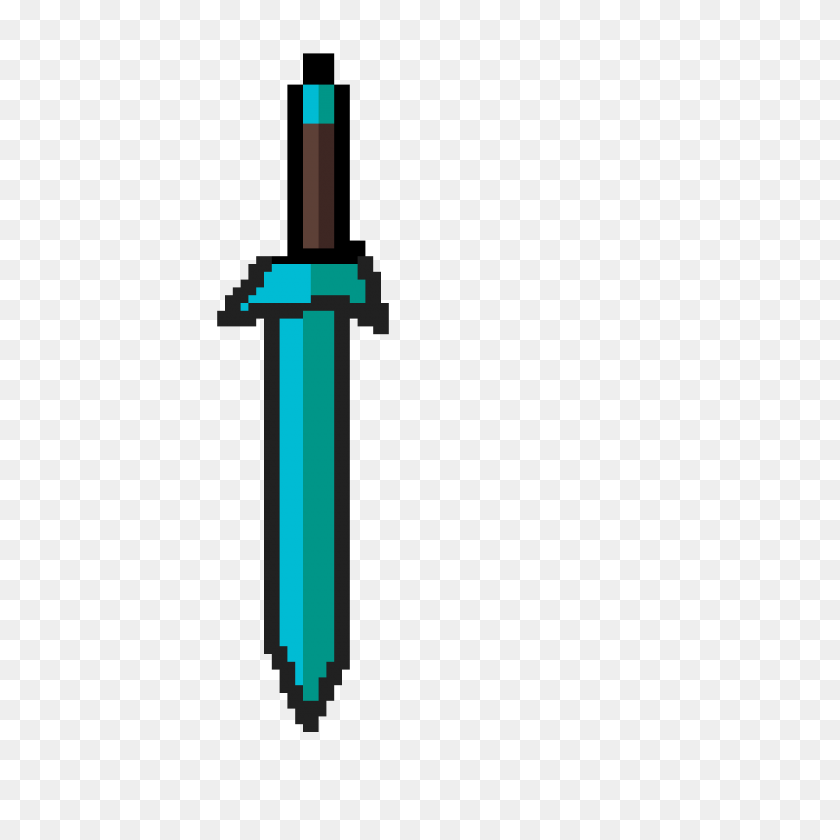 1200x1200 Pixilart - Diamond Sword PNG
