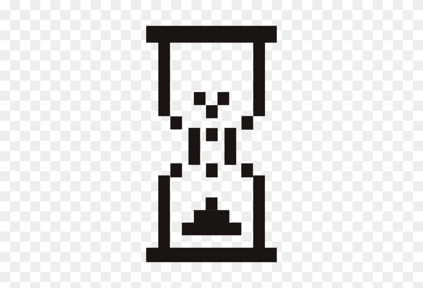 512x512 Pixilated Hourglass Cursor - Hour Glass PNG