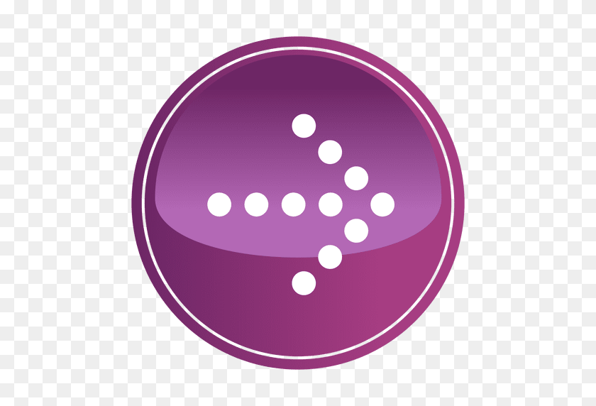 512x512 Botón De Flecha Púrpura Pixelado - Círculo Púrpura Png