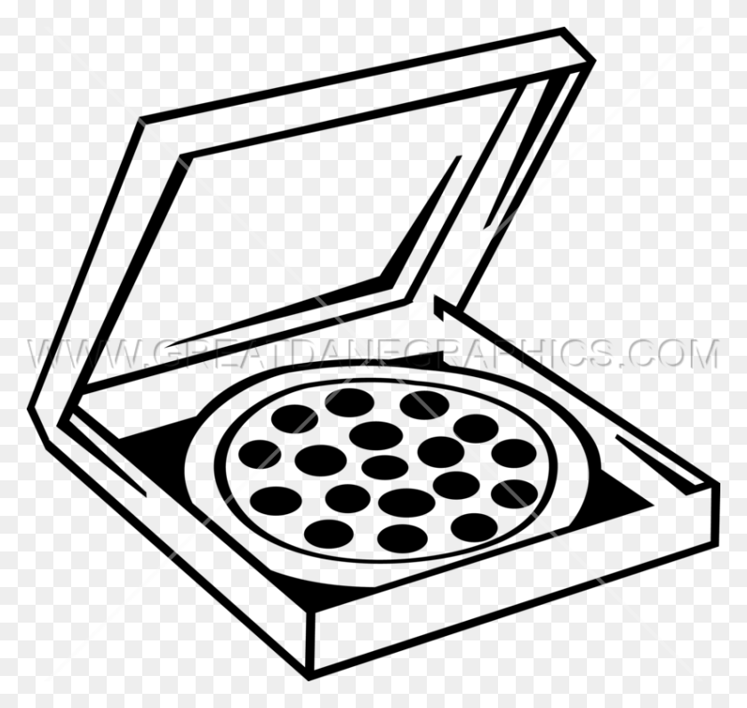 825x779 Caja De Pizza Lista Para La Producción De Ilustraciones Para La Impresión De Camisetas - Caja De Pizza Png