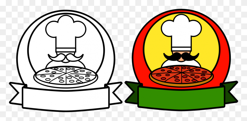 1654x750 Пицца Шеф-Повар Ресторана Кулинария - Пицца Мультфильм Png