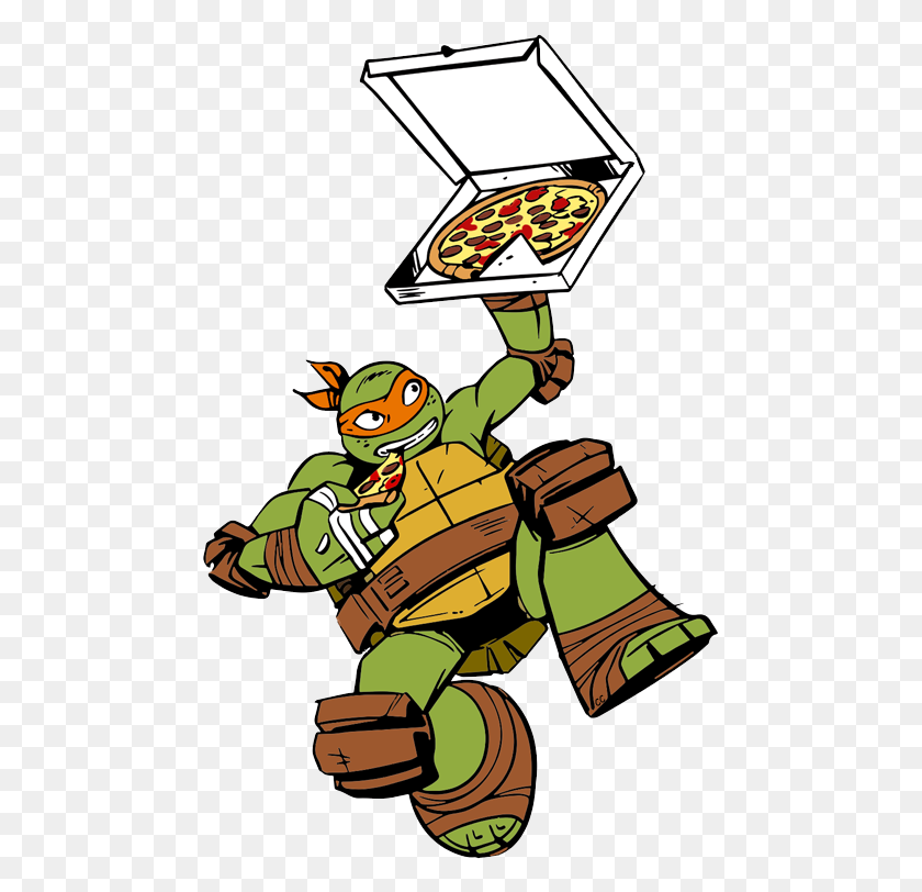 471x752 Pizza De Imágenes Prediseñadas De Teenage Mutant Ninja Turtles - Las Tortugas Ninja Png