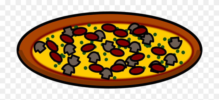818x340 Pizza Edible Mushroom Pepperoni Fast Food - Pepperoni Pizza PNG