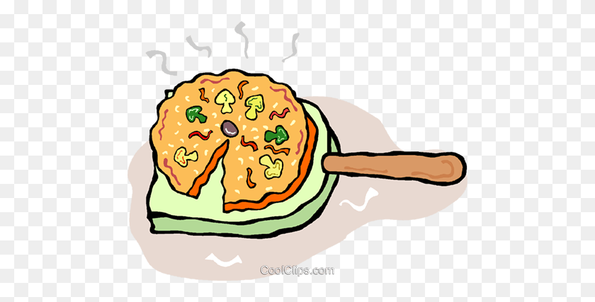 480x367 Pizza Royalty Free Vector Clip Art Illustration - Vegetarian Clipart