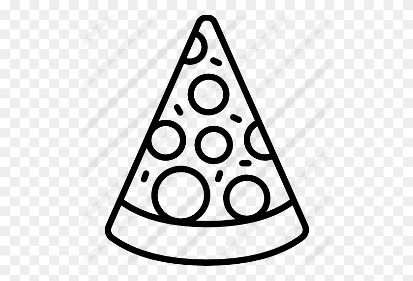 512x512 Pizza Slice - Pizza Black And White Clipart