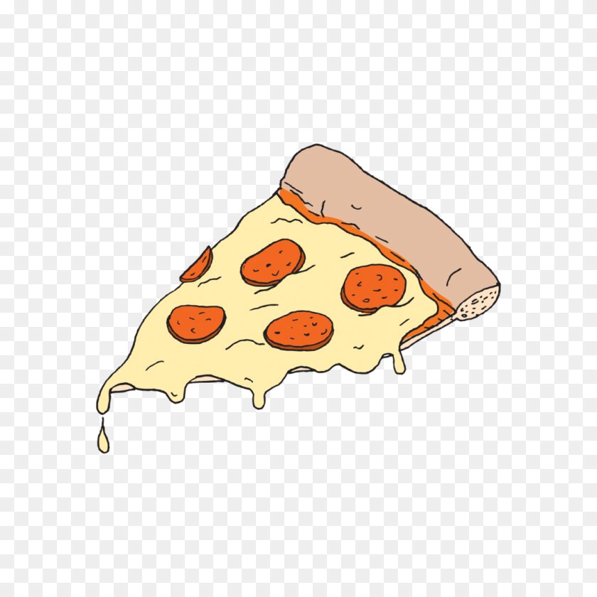 1024x1024 Временные Татуировки Pizza Slice Kindred Post - Кусок Пиццы Png