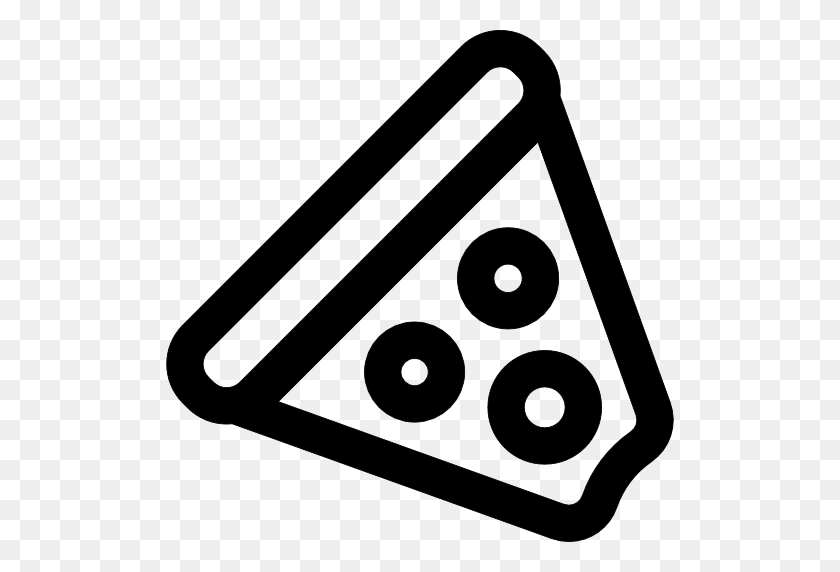 512x512 Пицца Треугольная Наброски Кусок - Знак Укуса Png