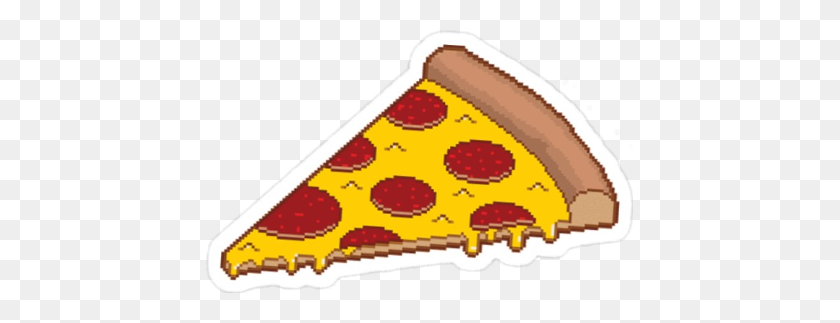 427x263 Pizza Yummy Yellow Tumblr Aesthetic Sticker - Pizza PNG Tumblr