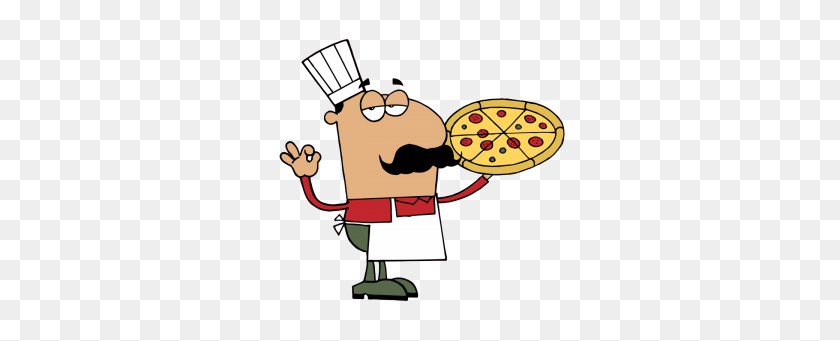 300x281 Pizzaman Logo The Hpg Other Bits In Pizzas - Pizza Chef Clipart