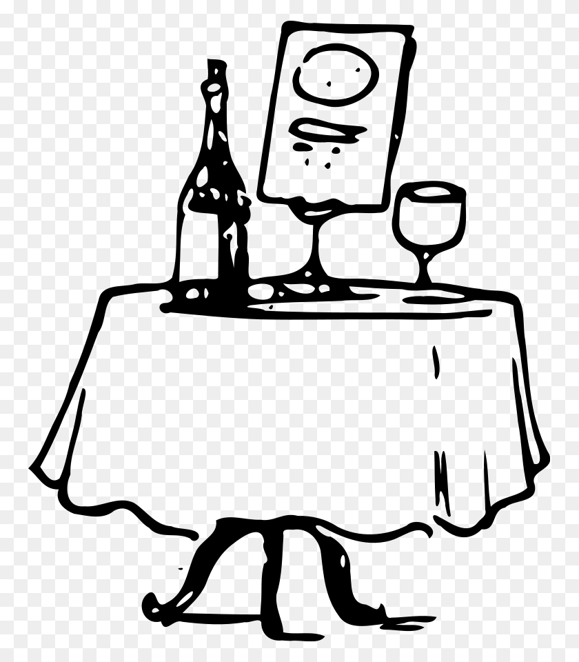 757x900 Place Setting Clip Art - Plate Setting Clipart