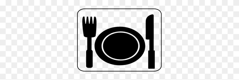 297x222 Place Setting Dinner Knife Fork Plate Clip Art - Fork And Knife Clipart