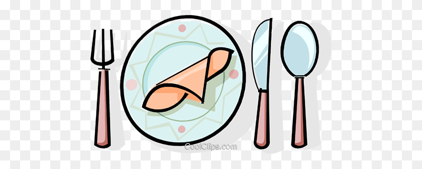 480x277 Place Setting Royalty Free Vector Clip Art Illustration - Plate Setting Clipart