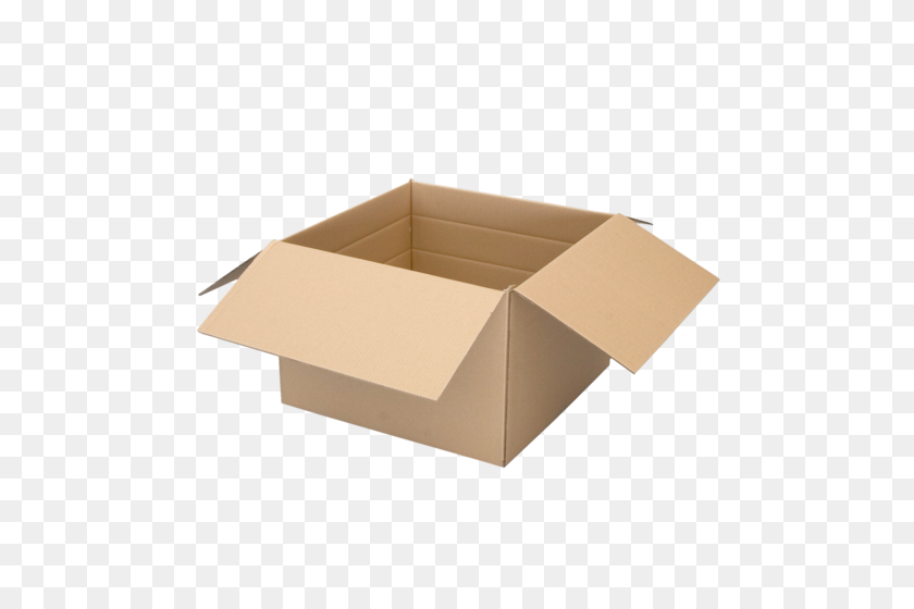 500x500 Простая Картонная Коробка - Картонная Коробка Png