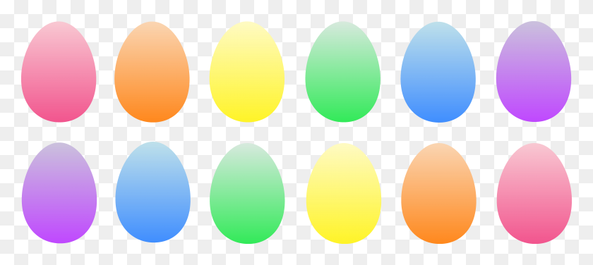 7508x3043 Plain Easter Egg Clip Art Happy Easter - Easter Egg Clipart