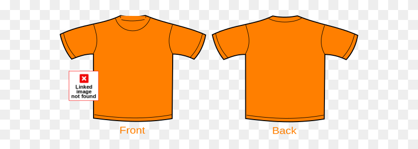600x239 Обычная Оранжевая Рубашка Картинки - Клипарт Для Футболок