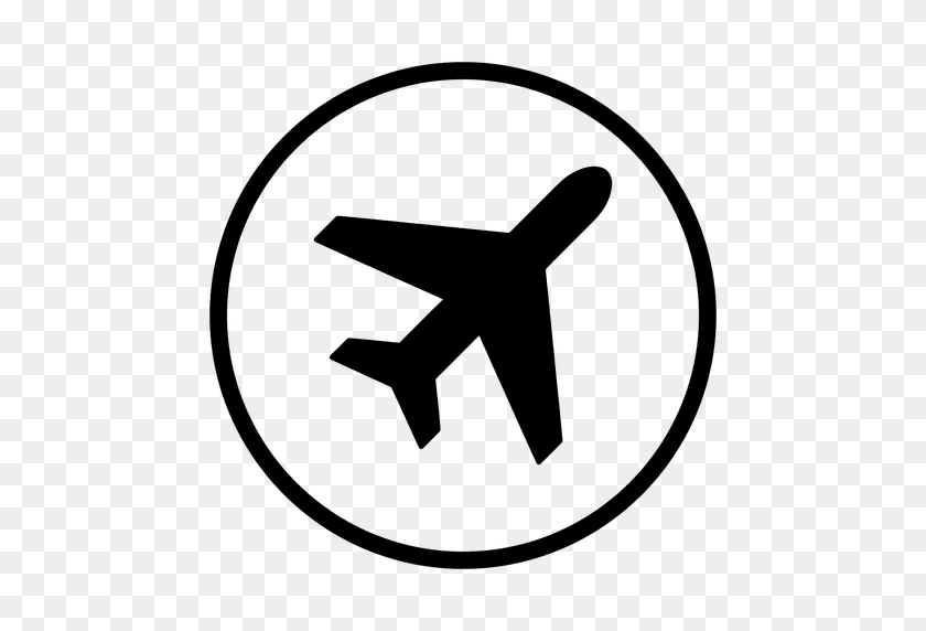 512x512 Plane Airport Round Icon - Plane Icon PNG