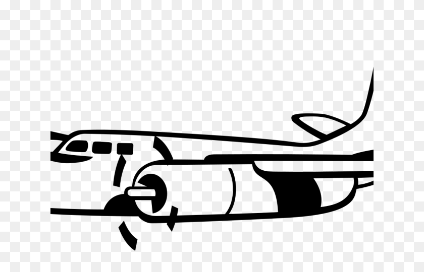 640x480 Plane Clipart Cartoon - Airplane Clipart Black And White