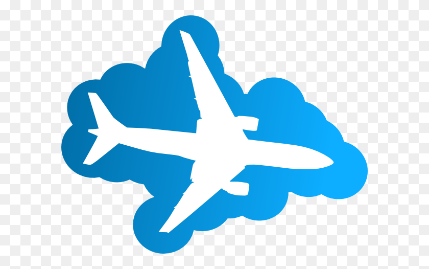 600x466 Plane In The Sky Clip Art - Sky Clipart Black And White