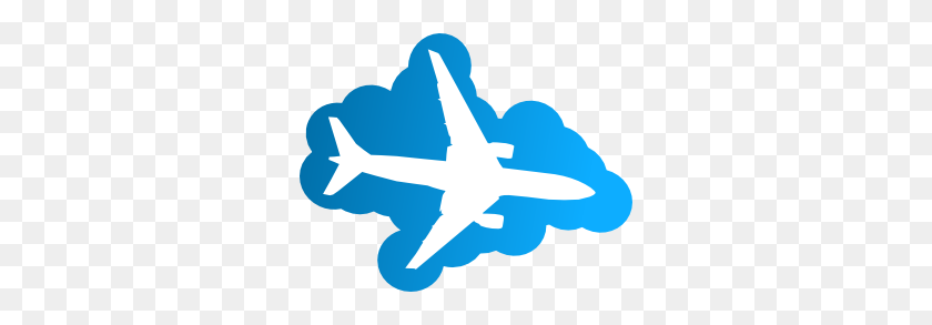 300x233 Plane In The Sky Clip Art Free Vector - Sky Clipart