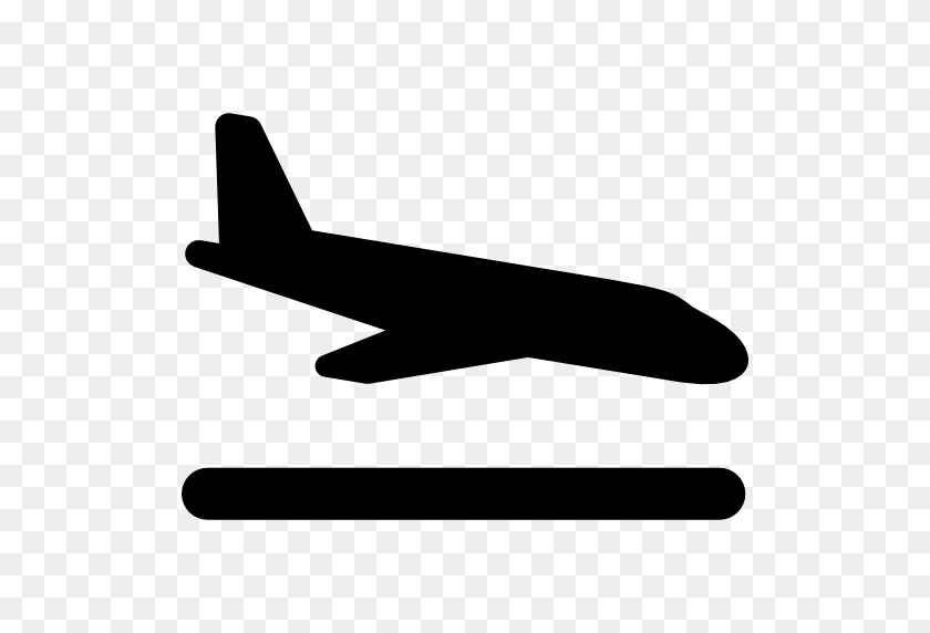 512x512 Plane Landing - Plane Icon PNG