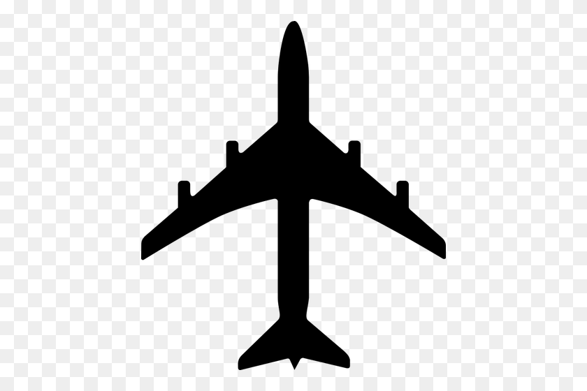 436x500 Plane Silhouette Image - Aircraft Carrier Clipart