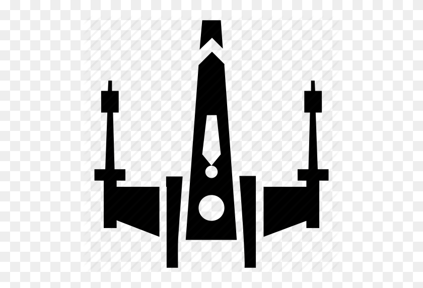 512x512 Avión, Caza Espacial, Nave Espacial, Caza Tie, X Wing Fighter Icon - Tie Fighter Clipart