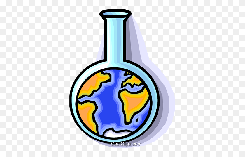 363x480 Planet Earth And The Chemical Industry Royalty Free Vector Clip - Planet Clipart