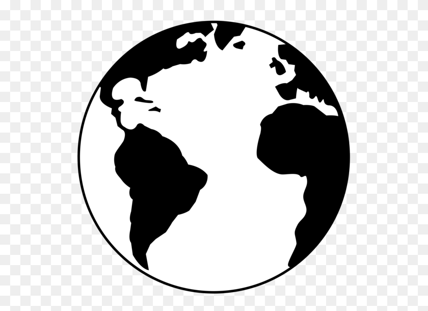 539x550 Planet Earth Clipart Black And White - Number 2 Clipart
