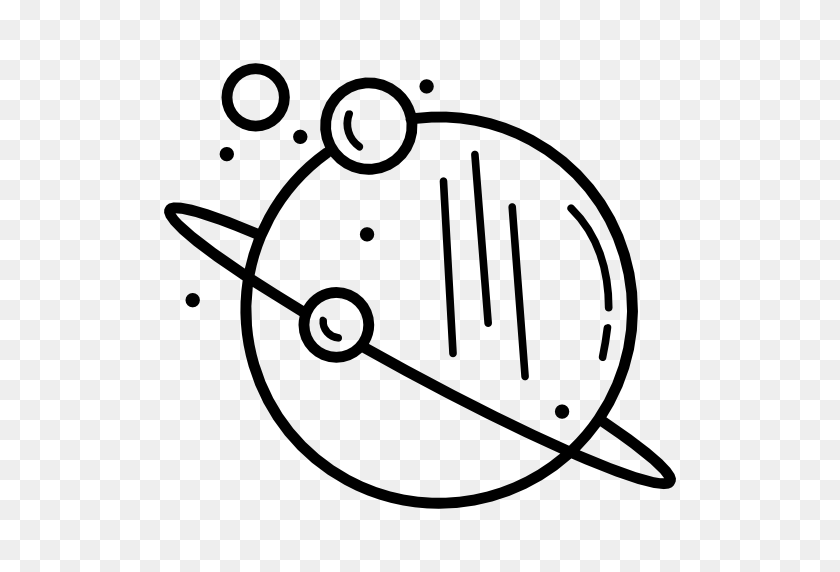 512x512 Planet, Miscellaneous, Science, Saturn, Astronomy, Solar System Icon - Saturn Clipart Black And White